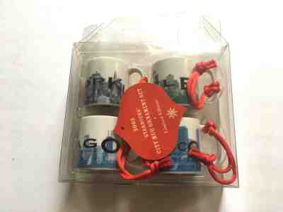 Starbucks City Mugs Christmas Ornaments New York Seattle Chicago 2003 Set of 4 - Sold on eBay Nov, 20th 2019 for $21.01