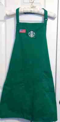 Starbucks Apron Green Adult One Size Employee Uniform Embroidered Logo/ Flag - Sold on eBay Nov, 20th 2019 for $27.99