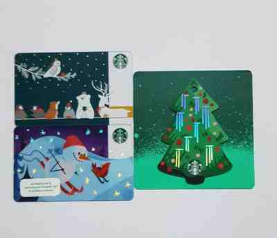 Starbucks Card Indonesia 2019 - Set of 3 Christmas cards - Sold on eBay Nov, 20th 2019 for $25.00