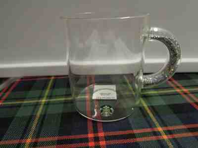 New Starbucks 2019 Holiday Glitter Handle Cups Mugs Christmas Glass - Sold on eBay Nov, 20th 2019 for $26.00