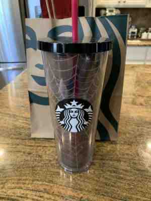 Starbucks Fall Halloween 2019 Silver Glitter Spider Web Tumbler Limited Edition! - Sold on eBay Nov, 20th 2019 for $37.49