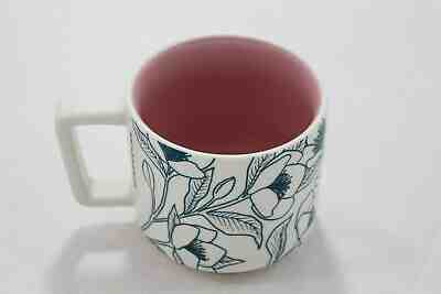 Starbucks Mug Spring 2019 Pink / Teal Green White Flowers Floral 14 oz Ceramic - Sold on eBay Nov, 20th 2019 for $19.99