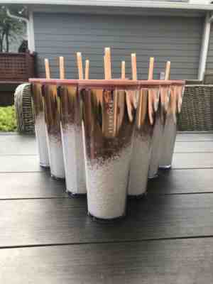 Starbucks Holiday 2019 Venti Tumbler ROSE  GOLD Cascading Snow RARE EDITION - Sold on eBay Nov, 20th 2019 for $35.98