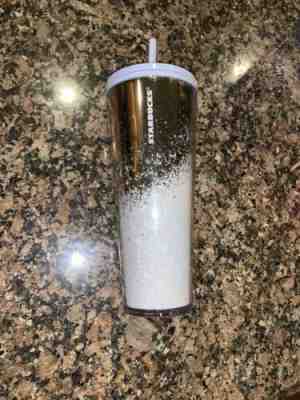Starbucks Holiday Christmas 2019 Cascading Snow Glitter Rose Gold Tumbler - Sold on eBay Nov, 20th 2019 for $30.00