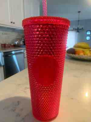 NEW STARBUCKS 2019 Neon Pink Studded Cold Cup Tumbler Christmas HOLIDAY In Hand - Sold on eBay Nov, 20th 2019 for $27.00