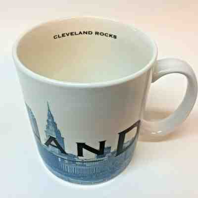 Starbucks Cleveland Rocks 2002 Skyline Series One Barista Coffee Cup Mug 18oz - Sold on eBay Nov, 20th 2019 for $19.99