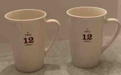 2 X 2010 Starbucks Est. 1971 Tall 12 Ounce White & Brown Coffee Mug Retired - Sold on eBay Nov, 20th 2019 for $30.00