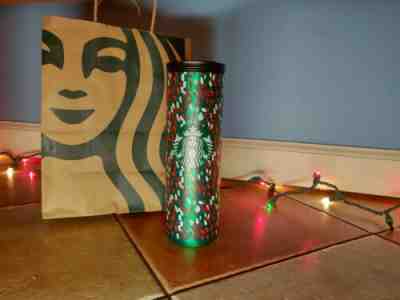 Starbucks Limited Edition Holiday 2019 16oz Green Confetti Metal Travel Mug!  - Sold on eBay Nov, 20th 2019 for $15.00