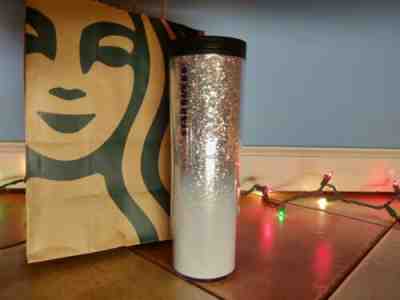 Starbucks Limited Edition Holiday 2019 16oz Silver Sparkle Holiday Hot/Cold Cup - Sold on eBay Nov, 20th 2019 for $15.00