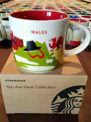 rare mugs Starbucks WALES You Are Here (YAH) 14 oz mug with SKU tag - Sold on eBay Nov, 20th 2019 for $29.95