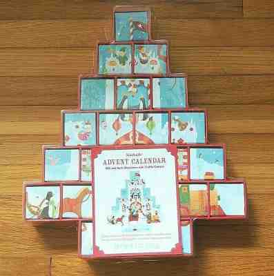 2007 Starbucks Christmas Tree Advent Calendar Reversible Gift Drawers  - Sold on eBay Nov, 20th 2019 for $19.99