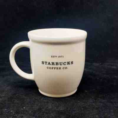NWT 2007 Starbucks Coffee Mug Cup Barista Abbey White Black 18 oz Estd 1971 - Sold on eBay Nov, 20th 2019 for $19.95