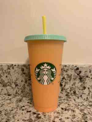SINGLE Starbucks Color Changing Cup Apricot - Sold on eBay Nov, 21st 2019 for $23.25