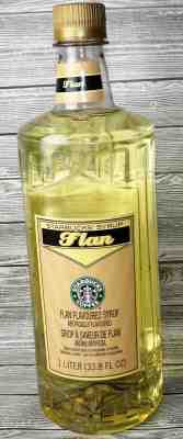 STARBUCKS FLAN FLAVORED DESSERT SERIES SYRUP ~ 1 LITER BOTTLE ~ NEW BB JUNE 2014 - Sold on eBay Nov, 21st 2019 for $37.99