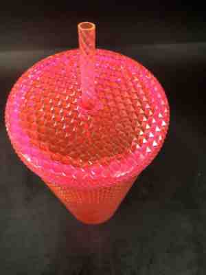 New Holiday Starbucks 2019 Venti Bling Iridescent Hot PINK Studded Cup Tumbler - Sold on eBay Nov, 21st 2019 for $22.50