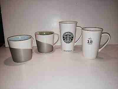 2 Starbucks Silver, Green, Blue Mugs, Tall 12 Oz Mug, and Tall 16oz Mug - Sold on eBay Nov, 21st 2019 for $19.99
