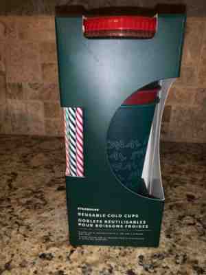 Starbucks 2019 Fall Holiday Christmas Reusable Cold Cups 5 pack w/Straws New!!! - Sold on eBay Nov, 21st 2019 for $18.00