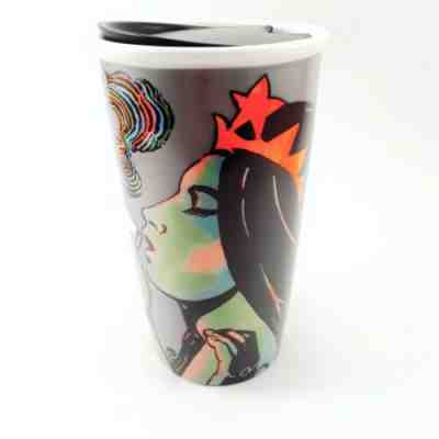 Starbucks  Psychedelic Siren Mermaid Ceramic Tumbler Travel Cup  12 oz 2016 Mug - Sold on eBay Nov, 21st 2019 for $26.99