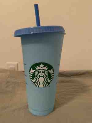 Starbucks Reusable Never Used Blue Sky to Cobalt Color Changing Cold Cup 24 oz - Sold on eBay Nov, 21st 2019 for $17.00