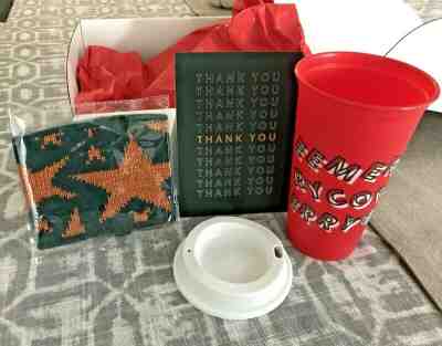 NEW Starbucks 2019 Holiday Red Reusable Plastic Cup BONUS Rewards Member Sleeve! - Sold on eBay Nov, 21st 2019 for $18.00
