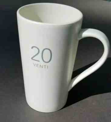 2011 Starbucks Coffee 20 Venti 20 oz Gray Text Matte Large White Mug - Sold on eBay Nov, 21st 2019 for $20.00