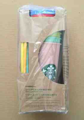 Starbucks Reusable Cold Color Changing Cups - 5 Pack New - Sold on eBay Nov, 20th 2019 for $80.00