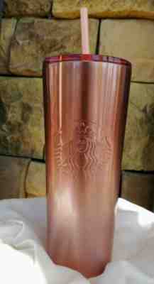 2019 Starbucks Holiday Sparkling Rose Gold Metal Stainless Steel 24 OZ Tumbler - Sold on eBay Nov, 21st 2019 for $29.00