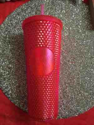 New Starbucks 2019 Neon Pink Studded Cold Cup Tumbler Christmas Holiday 24oz - Sold on eBay Nov, 21st 2019 for $20.50