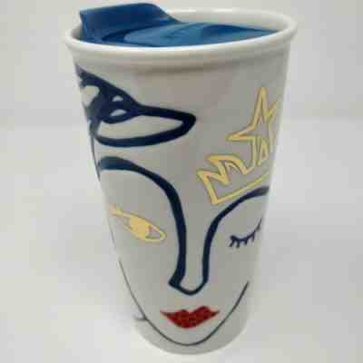 Starbucks 2016 Anniversary Siren Swarovski Crystal Red Lips Ceramic Tumbler Mug - Sold on eBay Nov, 21st 2019 for $45.00