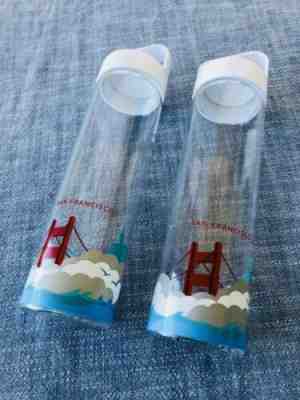 Starbucks You Are Here San Francisco Glass Water Bottle With Lid 2016 SET OF 2! - Sold on eBay Nov, 21st 2019 for $22.50