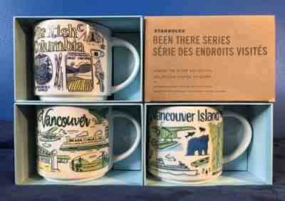 STARBUCKS - Mugs x3 Vancouver + Island, British Columbia - Been There Series BTS - Sold on eBay Nov, 21st 2019 for $99.99