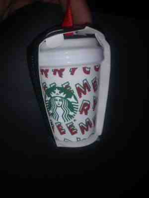 STARBUCKS MINI CUP CHRISTMAS 2019 CERAMIC " MERRY COFFEE" ORNAMENT IN HAND - Sold on eBay Nov, 21st 2019 for $15.00