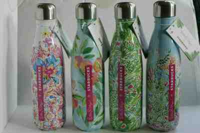Starbucks Lilly Pulitzer S'well Water Bottles Complete SET Limited Edition New - Sold on eBay Nov, 22nd 2019 for $220.00