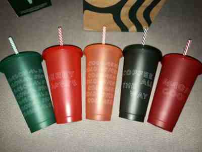Starbucks Holiday 2019 Limited Edition Reusable Cold Cups - Sold on eBay Nov, 22nd 2019 for $28.00