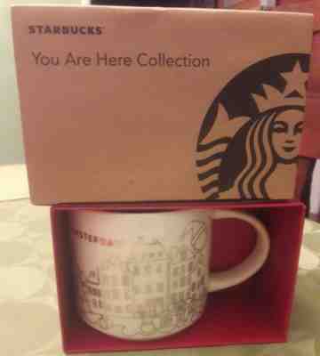 NIB With SKU STARBUCKS  AMSTERDAM Christmas 2017 You Are Here (YAH)  14 Oz Mug - Sold on eBay Nov, 22nd 2019 for $45.00