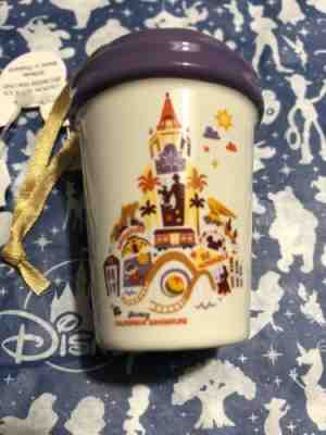 Disney Parks California Adventure Starbucks Castle Travel Tumbler Ornament NEW - Sold on eBay Nov, 22nd 2019 for $19.99