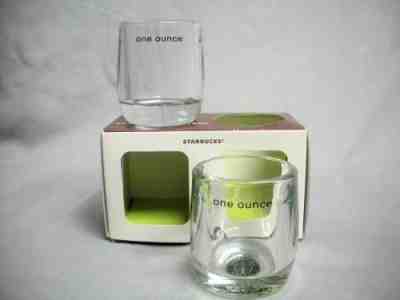 2 STARBUCKS Coffee Expresso Shot Glasses Black Mermaid 1oz Mint In Box 2007 - Sold on eBay Nov, 22nd 2019 for $22.50