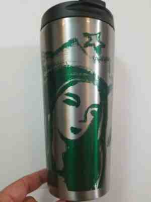 Starbucks 2014 Stainless Steel  Tumbler Green Siren Dot Collection NEW no box - Sold on eBay Nov, 22nd 2019 for $34.99