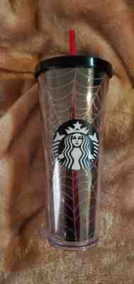 New Starbucks 2019 Glitter Spiderweb Limited Edition Tumbler Cup Halloween Fall - Sold on eBay Nov, 22nd 2019 for $24.99