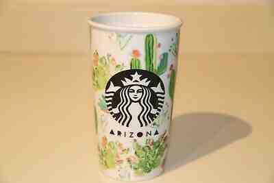 STARBUCKS INSULATED PORCELAIN / CERAMIC TRAVEL MUG / TUMBLER - ARIZONA - CACTUS - Sold on eBay Nov, 22nd 2019 for $16.00