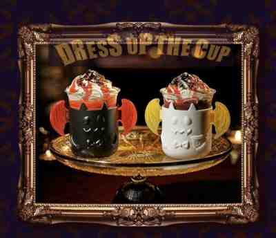 Starbucks Japan Halloween 2019 Cup Stand Set of 2 Black&White Ghost - Sold on eBay Nov, 22nd 2019 for $38.00