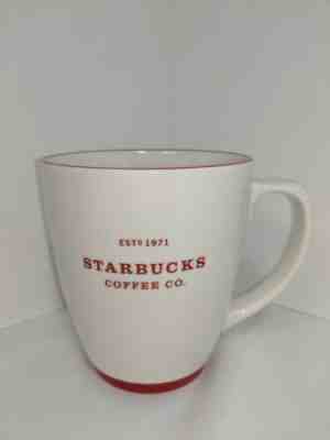 2007 Starbucks Est. 1971 Abbey Bistro Red & White Coffee Mug ~~Ships FREE~~16 oz - Sold on eBay Nov, 21st 2019 for $19.99