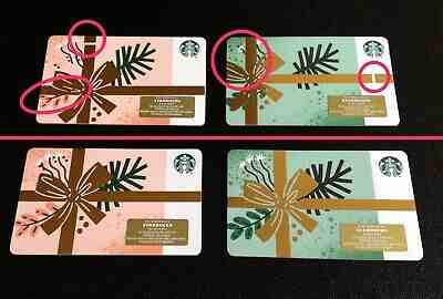  CANADA 2019 STARBUCKS CHRISTMAS " ERROR " GIFT CARD ( 2 PCS. ) RARE ----- NEW  - Sold on eBay Nov, 21st 2019 for $59.98