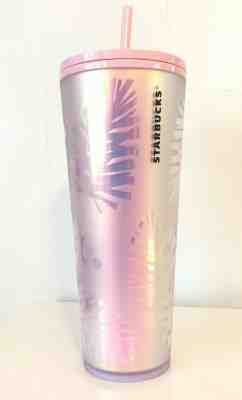 NEW Starbucks 2019 Holiday RARE Pink Pinecone Tumbler Iridescent Rainbow Shimmer - Sold on eBay Nov, 21st 2019 for $36.00