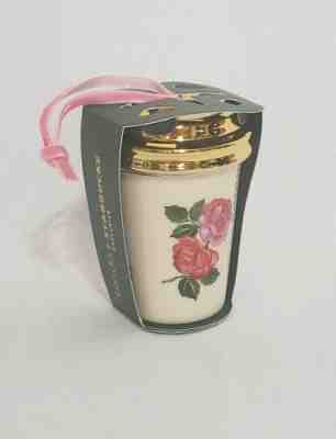 New Starbucks ORNAMENT BANDO Tumbler MUG/CUP Floral Xmas 2.6"H Gold Accents Ltd - Sold on eBay Nov, 21st 2019 for $15.99