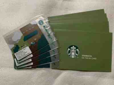 2014 Starbucks Cards Taiwan Coffee Life On The Go Card W/ Sleeves Lot of 5