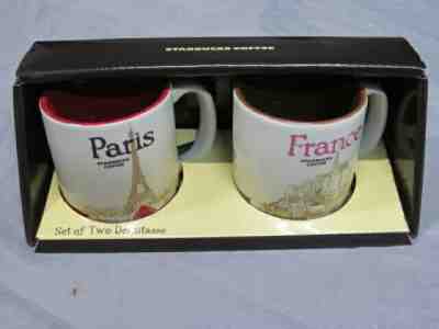 Starbuck Set of Two Demitasse 3 oz. Paris France Coffee Cups, 2018 - Sold on eBay Nov, 21st 2019 for $35.00