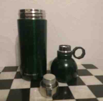 NEW Starbucks Double Wall Forest Green 2 Piece Stainless Steel Water Bottle 20oz - Sold on eBay Nov, 21st 2019 for $24.50