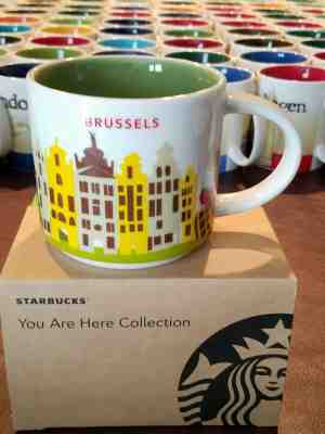 rare mugs Starbucks BRUSSELS You Are Here (YAH) 14 oz mug with SKU tag - Sold on eBay Nov, 21st 2019 for $34.95