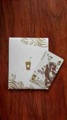 CS1516 2015 China Starbucks coffee Anniversary brownish red mermaid card mint1pc - Sold on eBay Nov, 21st 2019 for $16.99